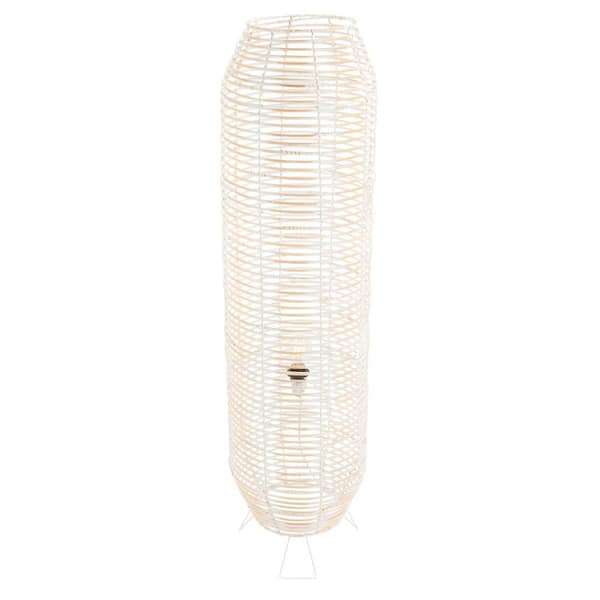 SAFAVIEH Wilde 51 in. White Washed Column Floor Lamp