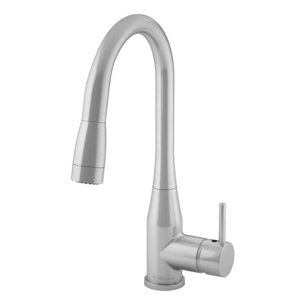 Symmons Sereno Single-Handle Pull-Down Sprayer Kitchen Faucet in Stainless Steel