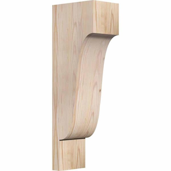 Ekena Millwork 5-1/2 in. x 8 in. x 24 in. Douglas Fir Newport Smooth Corbel