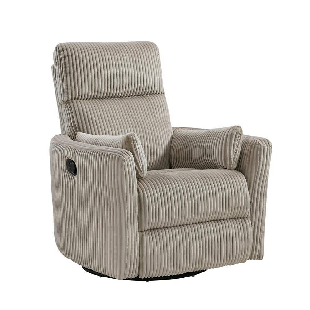 Turbo Brown Corduroy Fabric Manual Swivel Glider Recliner price history on PriceWatchPro
