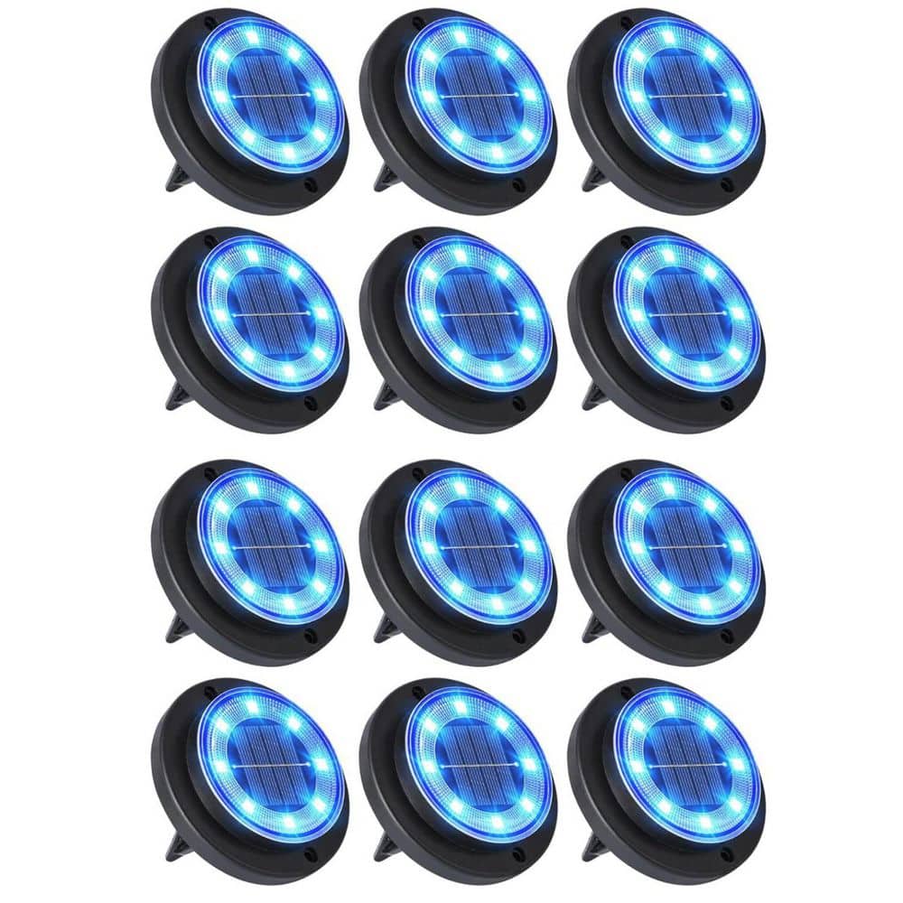 Solar Lights Outdoor Garden stake, Blue 12-Pack L0DNZG4M4T - The