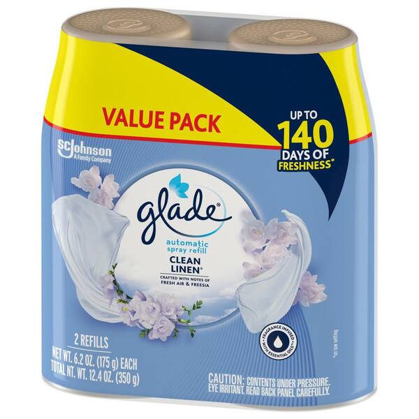 Glade Repuesto Automático En Aerosol, Ambientador Para El Hogar Y El Bano Mighty Mango 6 2 Onzas 2 Unidades