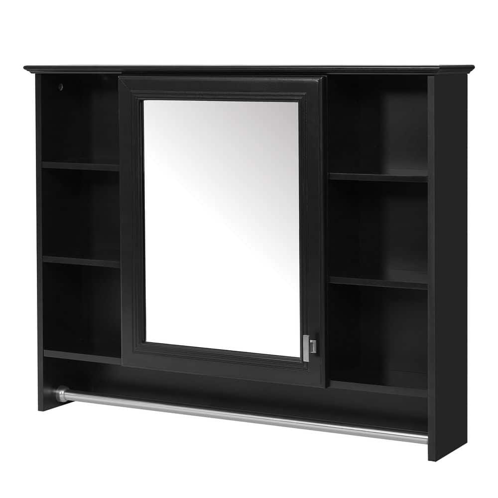 R*Y様 SOMABITO 1UNIT SOMATRIVAL BLACK Lycvki 28.7 in. W x 36 in. H Black Rectangular Medicine Cabinet