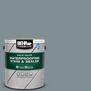 1 gal. #740F-4 Dark Storm Cloud Solid Color Waterproofing Exterior Wood Stain and Sealer