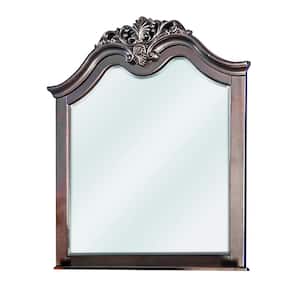 Large Rectangle Cherry Beveled Glass Classic Mirror (46.25 in. H x 44.5 in. W)