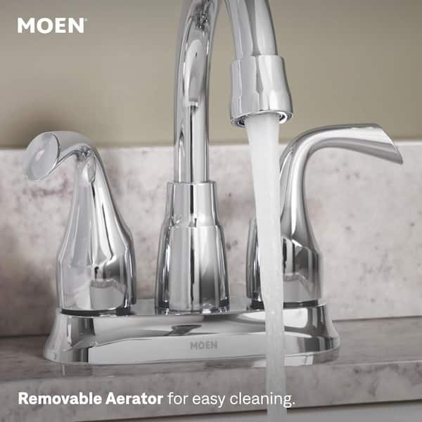 MOEN Idora 4 in. Centerset 2-Handle Bathroom Faucet in Chrome