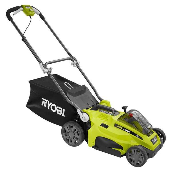 RYOBI - 16 in. 40V Lithium-ion Cordless Walk Behind Battery Push Mower - Two 2.6 Ah Batteries/Charger Included