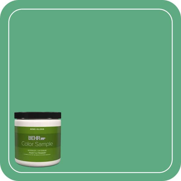 BEHR PREMIUM PLUS 8 oz. #T14-4 Edgewater Semi-Gloss Interior/Exterior Paint & Primer Color Sample