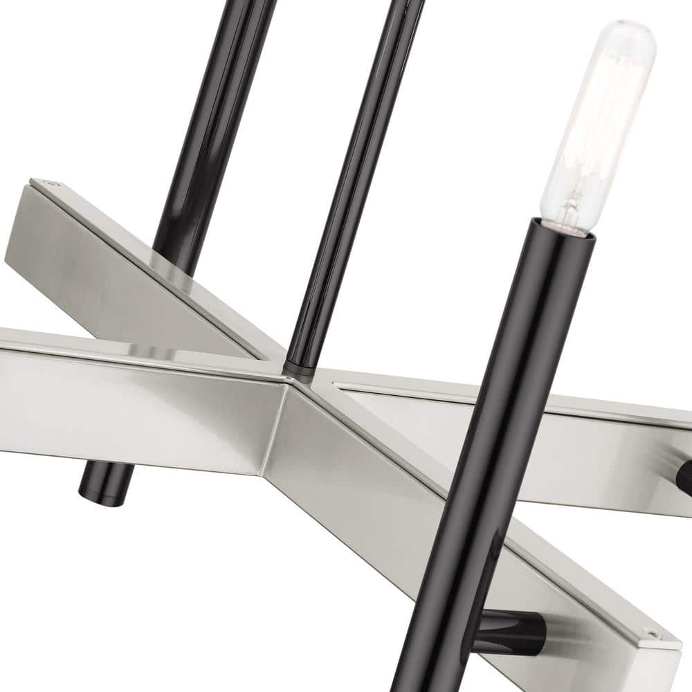 Denmark 4-Light Black Chrome Mini Chandelier