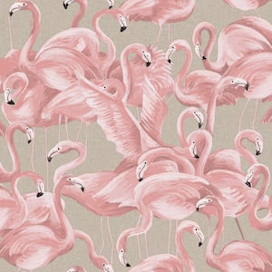 Flamingo Ballerina Pink Peel and Stick Wallpaper Sample