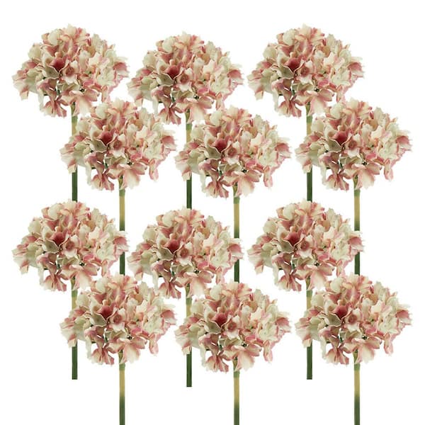 14 in. Pink Artificial Assorted Flowers Floral Arrangements