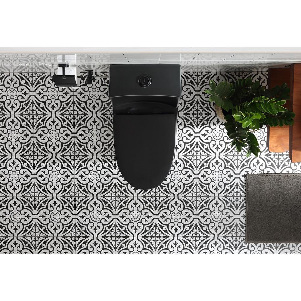 Matte Black Elongated Dual Flush High Efficiency Toilet