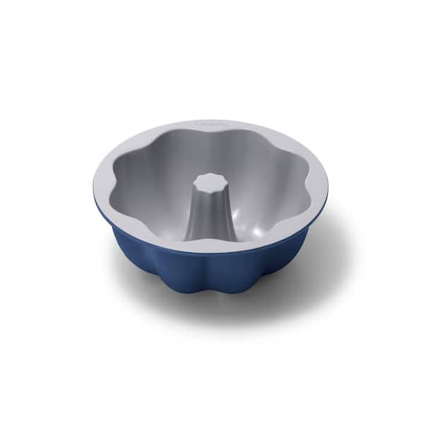Ceramic Non-Stick Fluted Cake Pan, 9.5" Navy