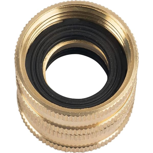 Cubilan - 3/4 in. Garden Hose Adapter, Solid Brass Hose Connectors, Hose Connector with 2 Extra Washers (2-Pack)