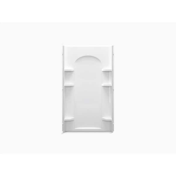 Sterling Ensemble 42 in. x 1-1/4 in. x 72-1/2 in. 1-Piece Direct-to-Stud Shower Wall in White