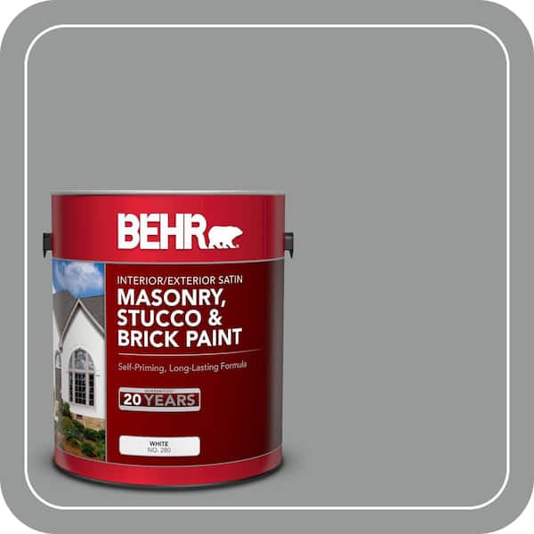 5 gal. #MS-82 Cobblestone Grey Satin Interior/Exterior Masonry, Stucco and Brick Paint