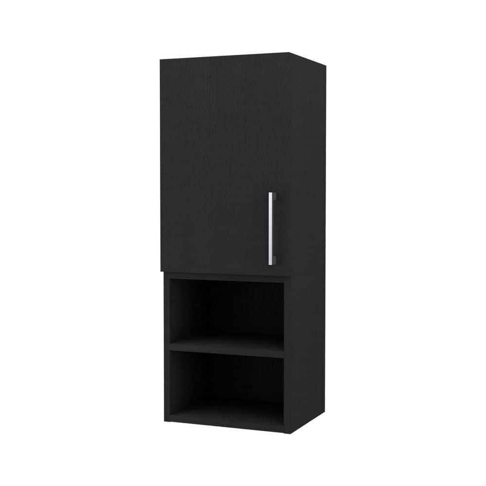 11.81 in. W x 31.57 in. H Black Modern Black Particle Board Surface Mount Medicine Cabinet without Mirror price history on PriceWatchPro