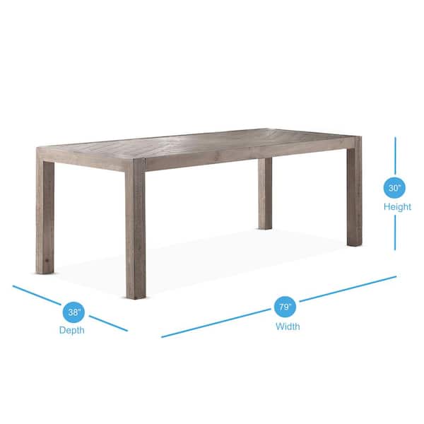 Steve Silver Auckland 79 Weathered, Weathered Grey Dining Table