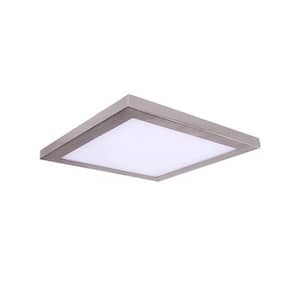 Platter 8 in. Canless 3000K New Construction and Remodel Integrated LED Recessed Light Kit with Brushed Nickel Trim
