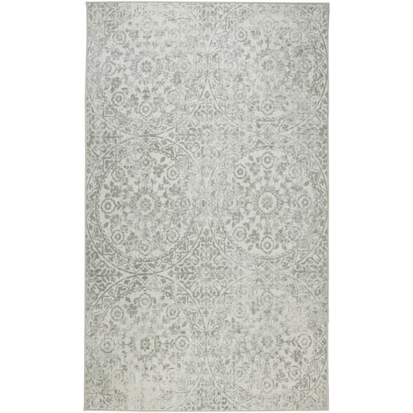 Mohawk Home Juniper Grey 8 ft. x 10 ft. Medallion Area Rug