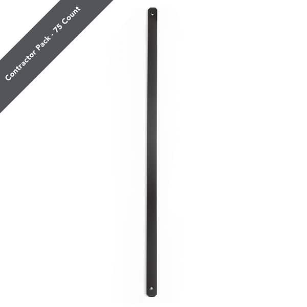 Deckorators 29-1/2 in. x 1 in. Black Aluminum Traditional Baluster (75-Pack)