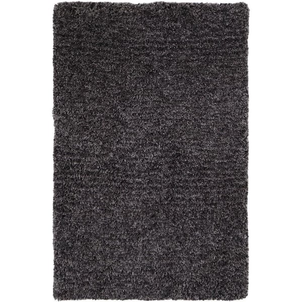 HomeRoots Black Solid Color 10 ft. x 14 ft. Area Rug