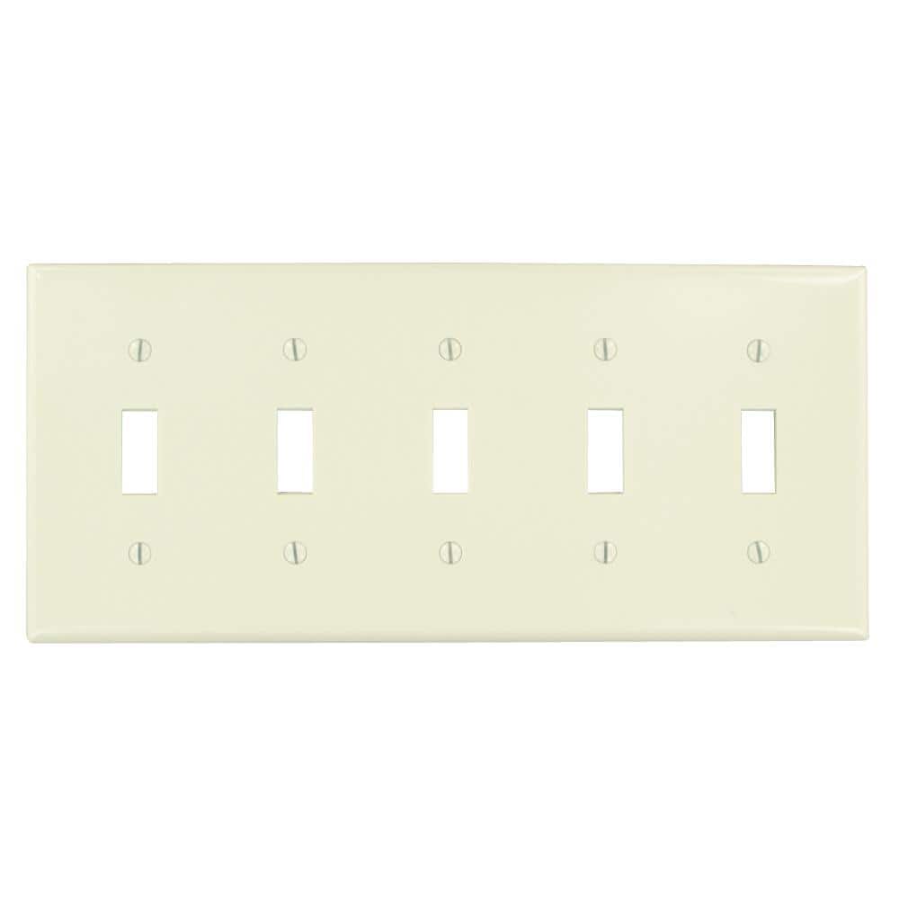 5-Gang Light Almond Toggle Plastic Standard Wall Plate (1-Pack) 78023 price history on PriceWatchPro