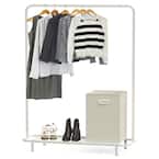 White Metal Garment Clothes Rack 43.3 in. W x 59 in. H rack-83 - The ...
