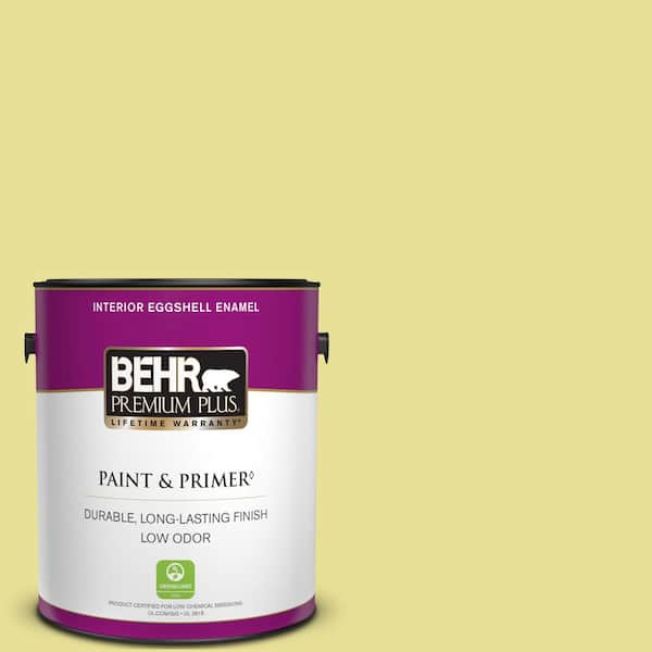 BEHR PREMIUM PLUS 1 gal. #P340-3 Reviving Green Eggshell Enamel Low Odor Interior Paint & Primer