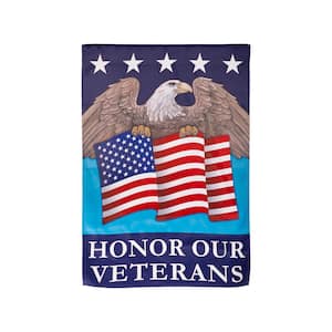 2-1/3 ft. x 3-2/3 ft. Honor Our Veterans Suede House Flag