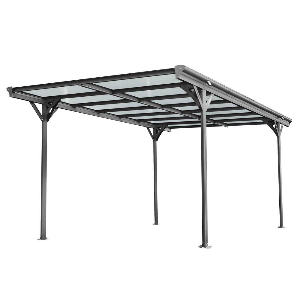16 ft. W x 10 ft. D x 8 ft. H Black Heavy Duty Carport Canopy with Aluminum Frame and Polycarbonate Panels for Car price history on PriceWatchPro