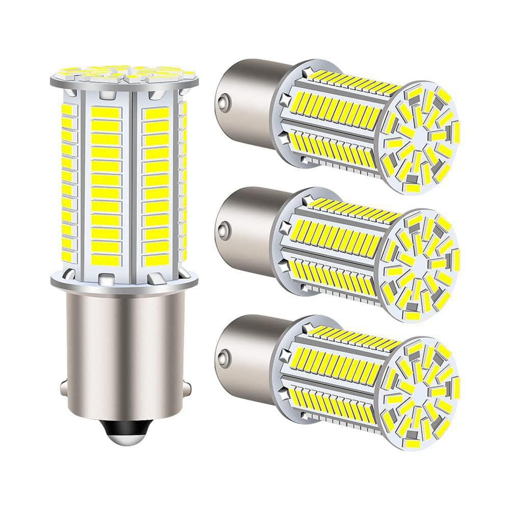 4014 105-SMD LED 1.88 in. Height 0.73 in. Length Interior Light Bulb 12V 6000K White BA15S Socket 4 Pack price history on PriceWatchPro