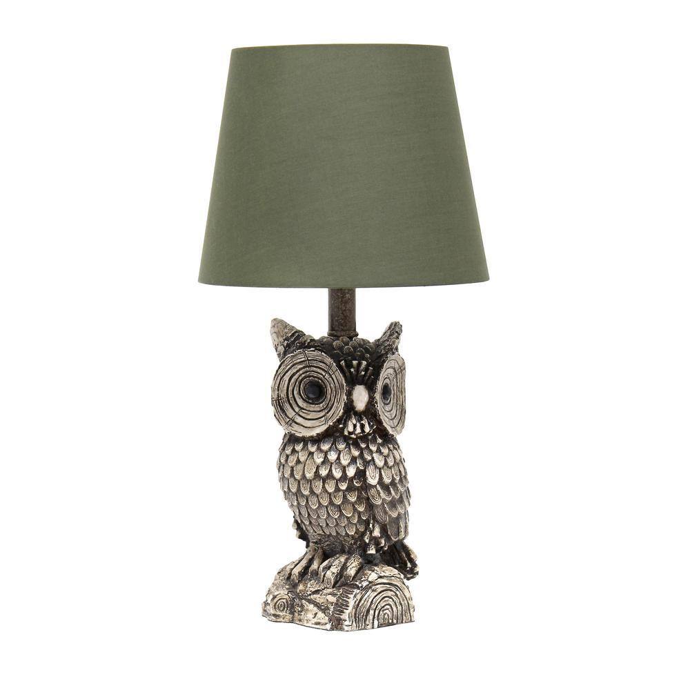 Simple Designs 19.85 in. Brown and Green Polyresin Night Owl Novelty ...
