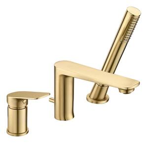 8 in. Widespread Single Handle Bathroom Faucet in Brushed Gold
