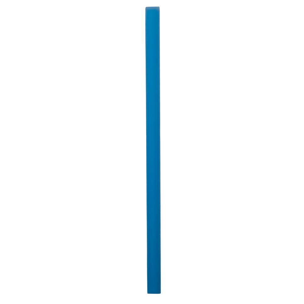 Cerulean Blue Matte Glass Pencil Liner Tile Trim, 12-inch