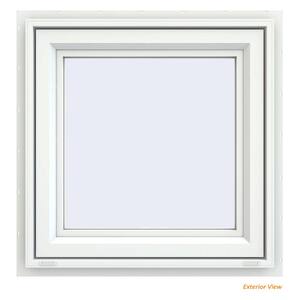 23.5 in. x 23.5 in. V-4500 Series White Vinyl Awning Window with Fiberglass Mesh Screen