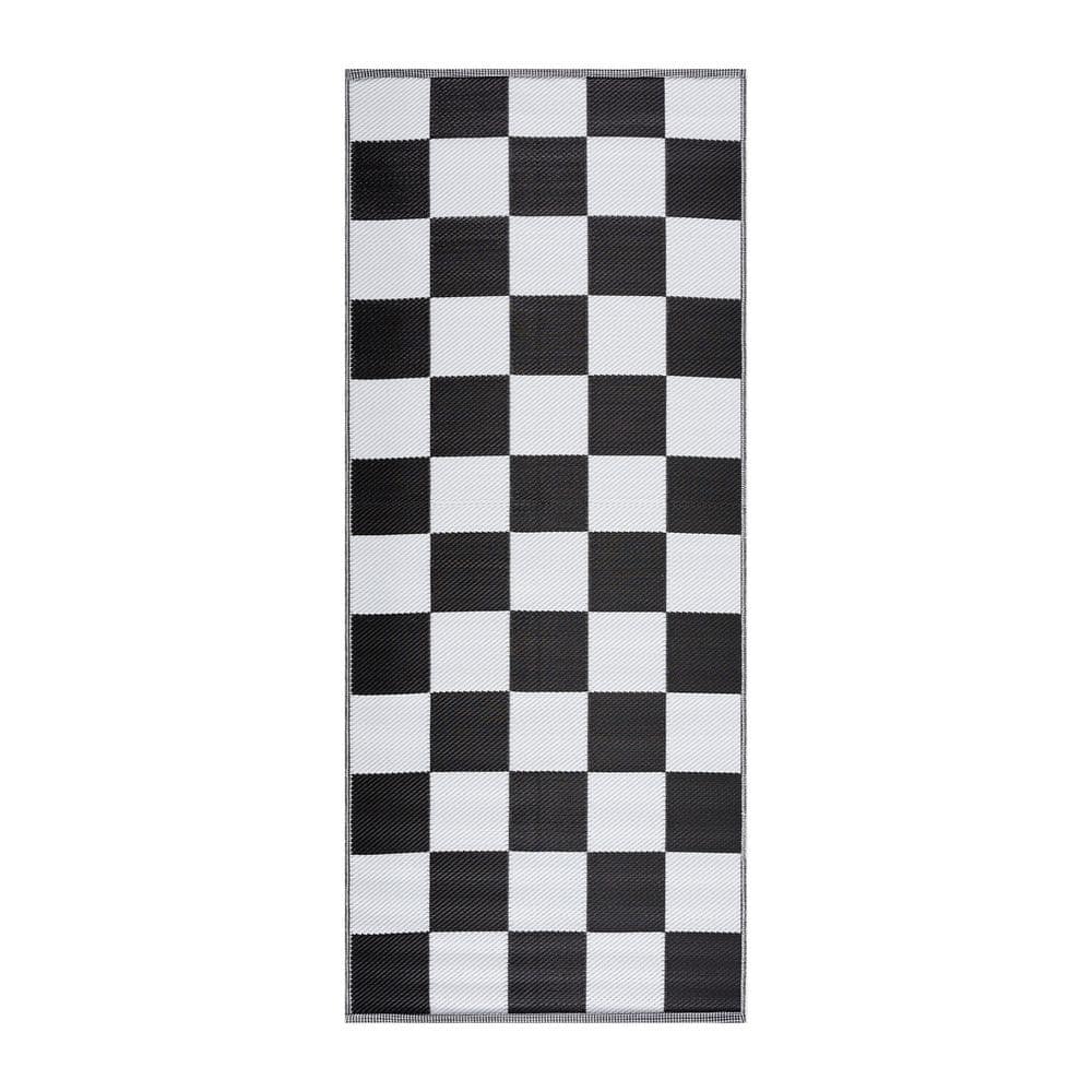 PLAYA RUG California Black White 2 ft. 3 in. x 6 ft. Reversible ...