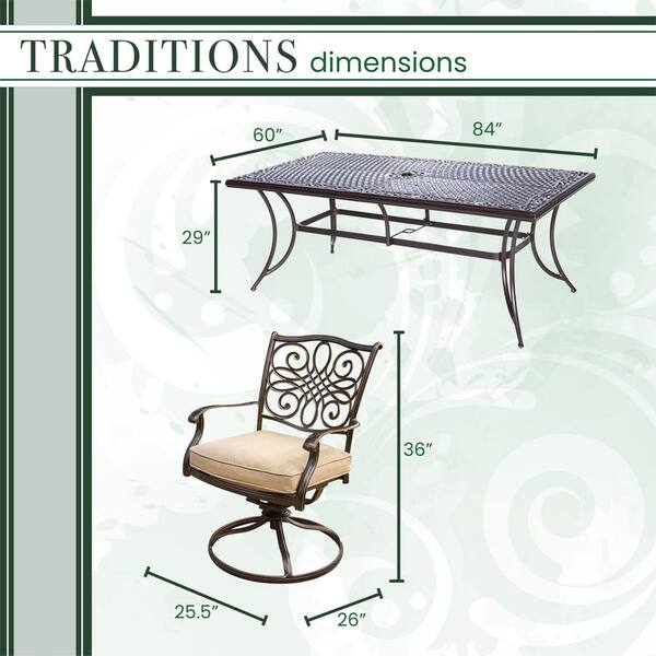 Hanover 11 piece outdoor dining online set