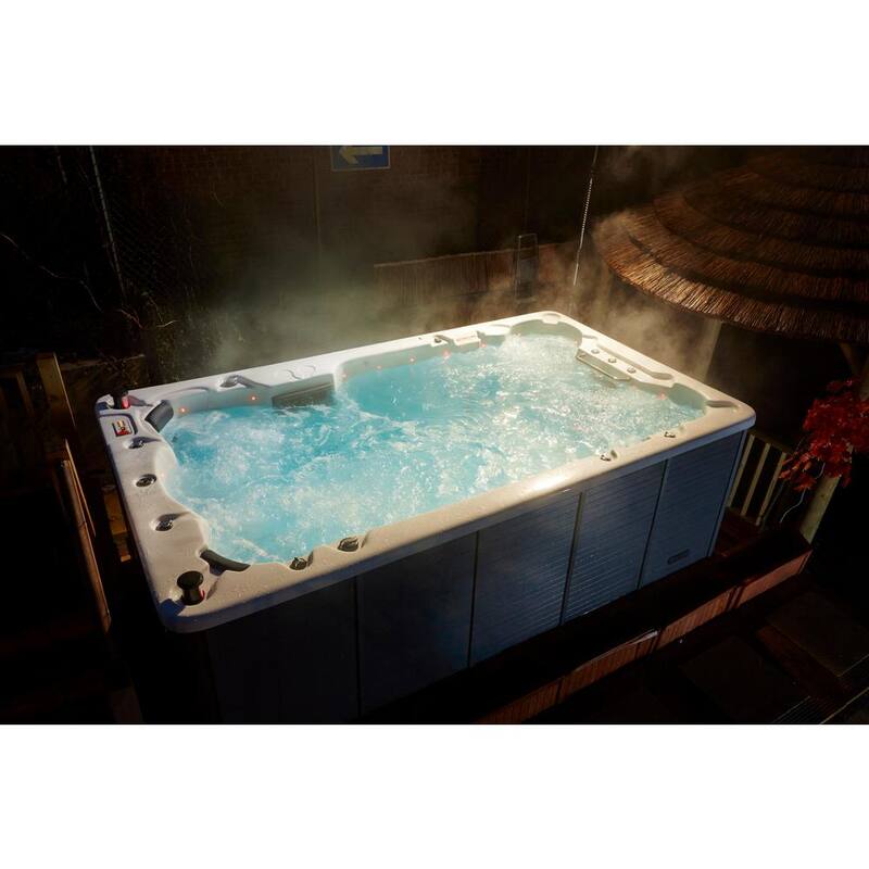 St. Lawrence 13 ft. 12-Person 39-Jet Swim Spa with LED Lighting and Bluetooth Audio