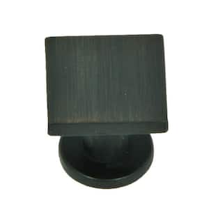 SoHo 1 in. Oil Rubbed Bronze Square Cabinet Knob (10-Pack)