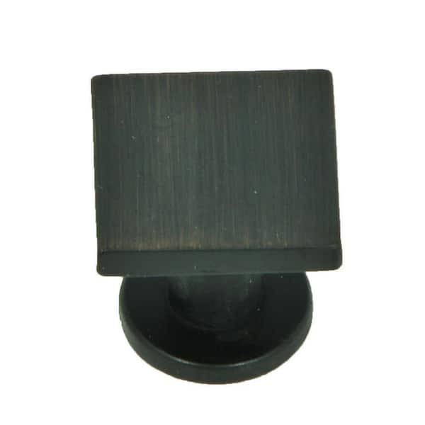 Stone Mill Hardware SoHo 1 in. Oil Rubbed Bronze Square Cabinet Knob (10-Pack)