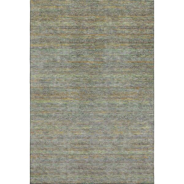 Mayfield Premium Machine Washable Abstract AMF2148 Gray 5 ft. x 7 ft. 6 in. Area Rug