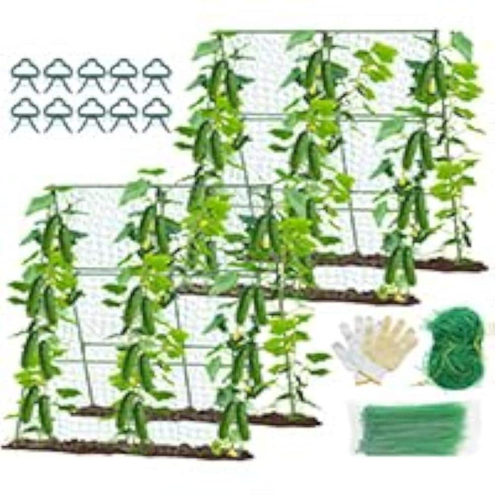 39.4 in. x 82.7 in. Garden Trellis Set with Climbing Net Black 2 Piece price history on PriceWatchPro