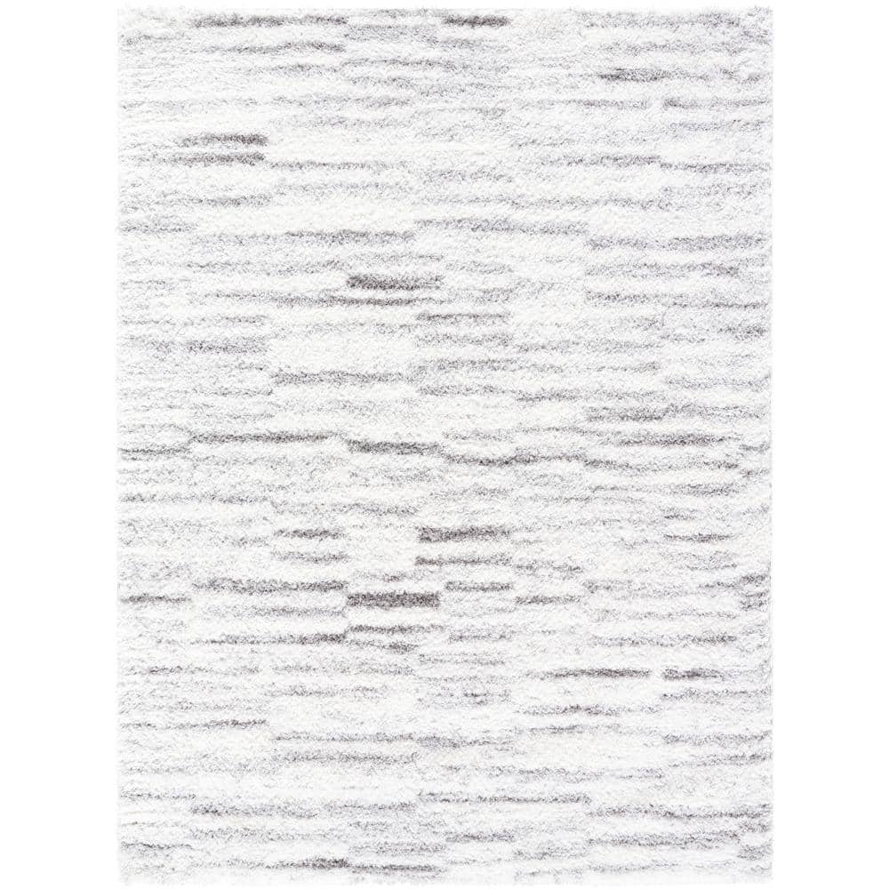 Cloudy Shag Gray/Ivory 8 ft. x 10 ft. Modern Indoor Area Rug price history on PriceWatchPro