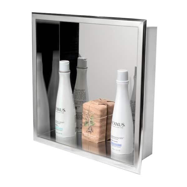 ALFI BRAND 16 in. x 16 in. x 4 in. Niche in Polished Stainless Steel