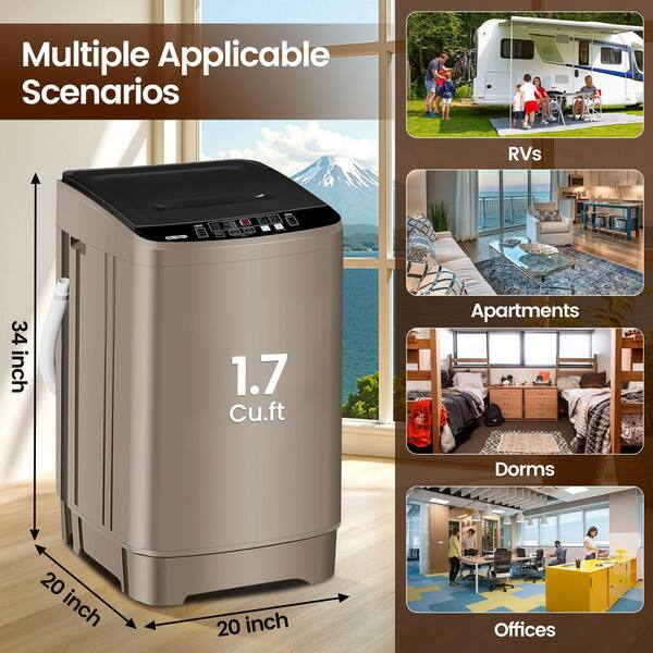 JEREMY CASS 1.7 cu. ft. Full-Auto Portable Top Load Washer with 10