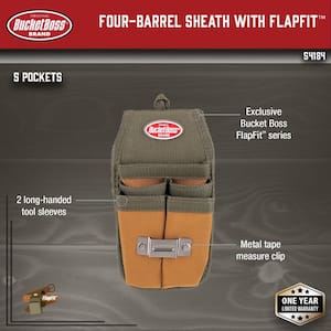 Four Barrel Sheath Tool Belt Pouch with FlapFit