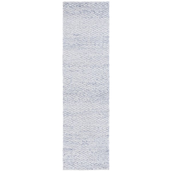 Natura 2 ft. x 8 ft. Gray/Black Zig-Zag Solid Distressed Runner Rug