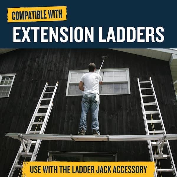 Werner 8 ft. - 13 ft. x 14 in. Telescoping Aluminum Extension