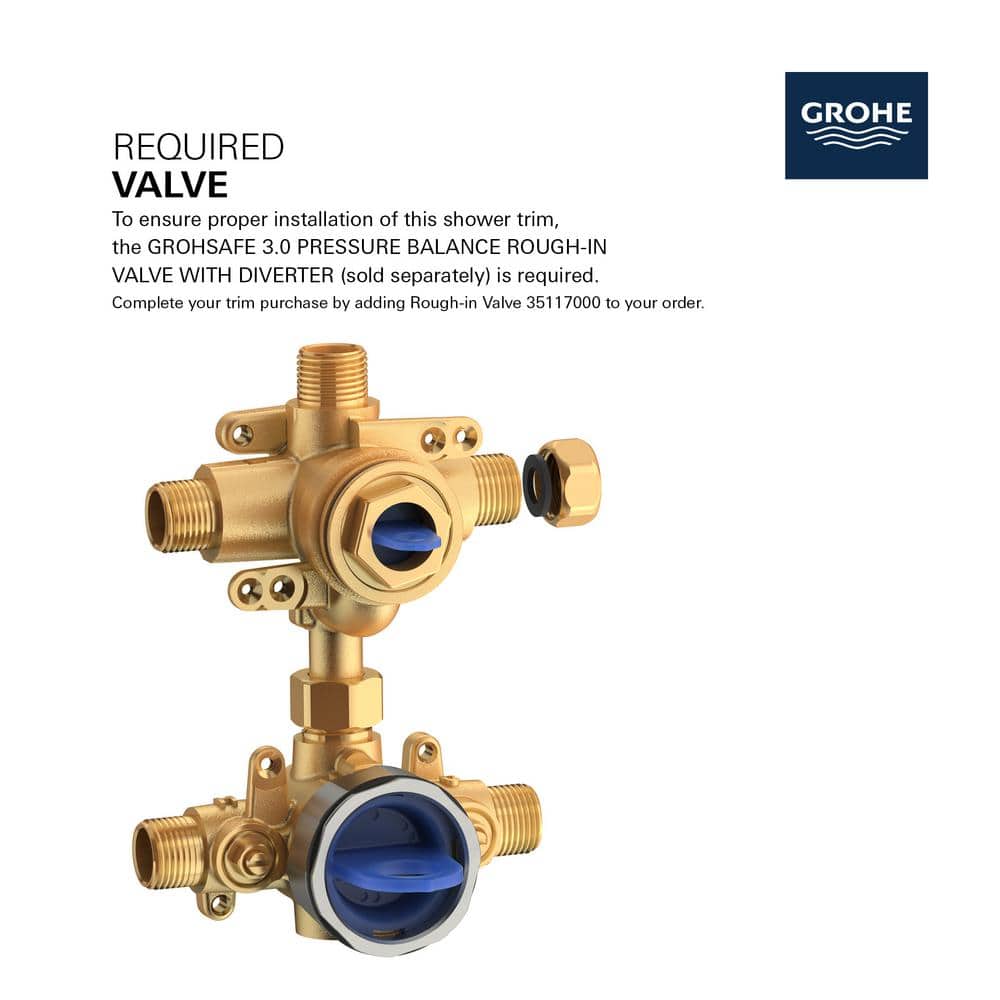 Starlight Chrome Wall-Mounted Lever Shower Valve Trim
